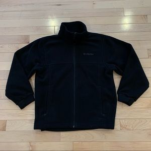 Columbia child black fleece jacket- black, size 10/12